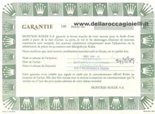 quando inizia la garanzia 5 anni in rolex